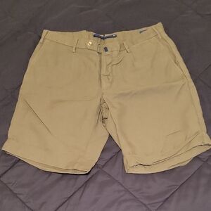 Classic Olive Flat Front Men's Shorts